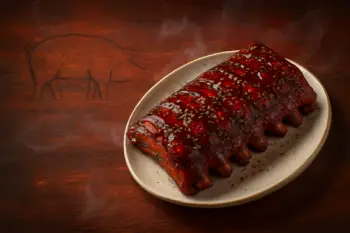 Fall-off-the-bone baby back ribs glazed with smoky BBQ sauce – tender and flavorful Outback Steakhouse entréeFall-off-the-bone baby back ribs glazed with smoky BBQ sauce – tender and flavorful Outback Steakhouse entrée