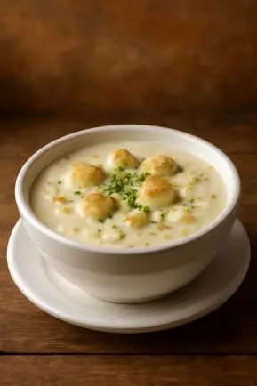 Baked Potato Soup – creamy, hearty soup made with baked potatoes, cheddar cheese, bacon, and green onions – warm and comforting Outback Steakhouse appetizer